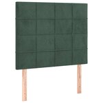 vidaXL Tête de lit à LED Vert foncé 90x5x118/128 cm Velours