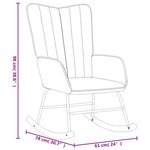 vidaXL Chaise à bascule Gris clair Velours