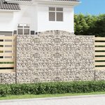 vidaXL Panier de gabions arqué 300x30x200/220 cm Fer galvanisé