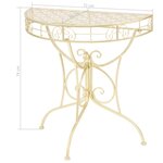 vidaXL Table d'appoint Vintage Demi-ronde Métal 72x36x74 cm Doré