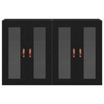 vidaXL Armoires Murales 2 Pièces Chêne Noir 69 5x34x90 cm Bois d'Ingénierie