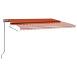 vidaXL Auvent automatique sur pied 400x300 cm Orange/marron