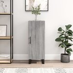 vidaXL Buffet Sonoma gris 34 5x34x90 cm Bois d'ingénierie