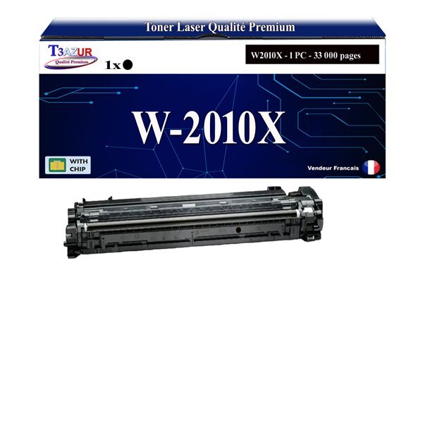 T3AZUR - Toner compatible avec HP Color LaserJet Enterprise Flow MFP M776z  M776zs remplace HP W2010X / W2010A (HP 659X/659A)- Noir