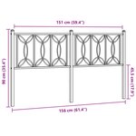 vidaXL Tête de lit métal noir 150 cm