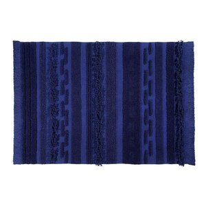 Tapis coton air Alaska - bleu - 140 x 200