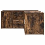 vidaXL Armoire d'angle chêne fumé 160x40x45 cm bois d'ingénierie
