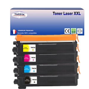 4 Toners compatibles Brother HL-3070, HL-3070CW, TN-230 - T3AZUR
