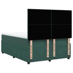 vidaXL Sommier à lattes de lit et matelas Vert foncé 160x200cm Velours