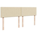 vidaXL Sommier à lattes de lit avec matelas Crème 180x200 cm Tissu