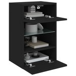 vidaXL Meubles TV muraux avec lumières LED 2 Pièces noir 40x30x60 5 cm