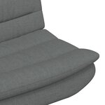 vidaXL Chaise pivotante Gris foncé Polyester  Métal Moyen Pivotant