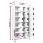 vidaXL Armoire à casiers Blanc 90x40x180 cm Acier