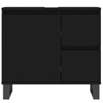 vidaXL Armoire de salle de bain noir 65x33x60 cm bois d'ingénierie