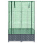 vidaXL Jardinière surélevée avec housse aspect rotin 80x40x138 cm