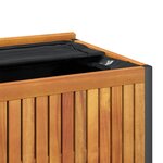 vidaXL Boîte à coussins d'extérieur bois d'acacia solide et acier