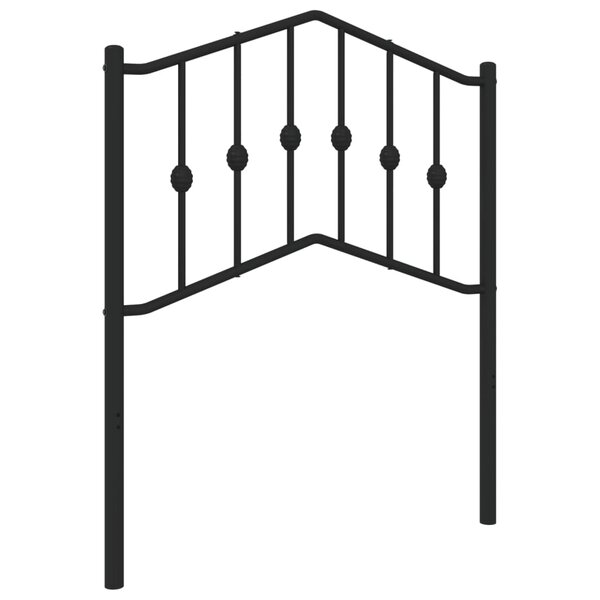 vidaXL Tête de lit métal noir 75 cm
