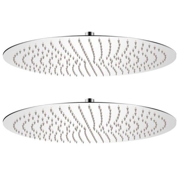 vidaXL Pomme de douche plongeante 2 Pièces Acier inoxydable Ø 50 cm
