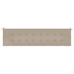 vidaXL Coussin de banc de jardin taupe 200x50x4 cm tissu oxford