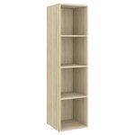 vidaXL Meubles TV muraux 2 Pièces Chêne sonoma Bois d'ingénierie