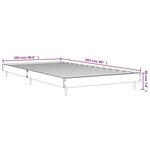 vidaXL Cadre de lit sans matelas blanc 100x200 cm bois d'ingénierie