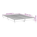 vidaXL Cadre de lit sans matelas gris béton 140x200 cm