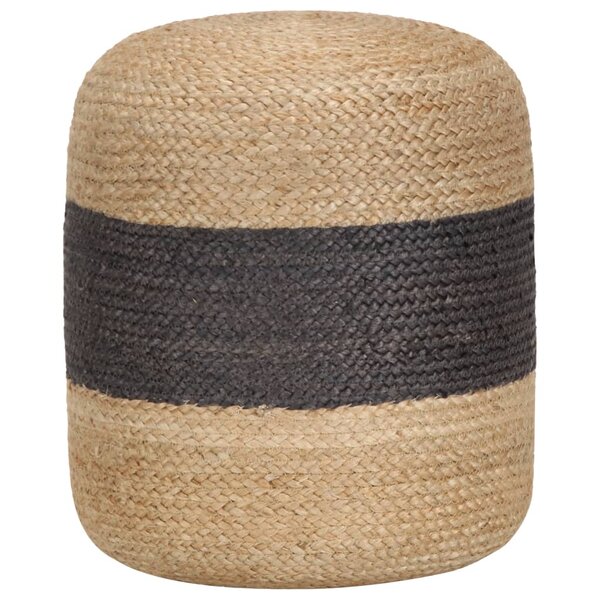 vidaXL Pouf fait à la main Gris foncé 40 x 45 cm Jute