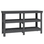 vidaXL Banc de travail Gris 142 5x50x80 cm Bois de pin massif