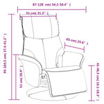 vidaXL Fauteuil inclinable de massage repose-pieds cappuccino