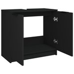 vidaXL Armoire de salle de bain Noir 64 5x33 5x59 cm Bois d'ingénierie