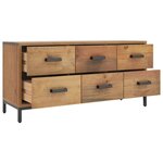 vidaXL Armoire de rangement Marron 110x30x45 cm Bois de pin massif