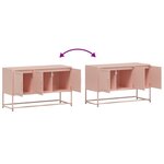 vidaXL Meuble TV rose 100 5x39x60 5 cm acier