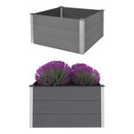 vidaXL Lit surélevé de jardin WPC 100x100x54 cm Gris