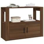 vidaXL Buffet Chêne marron 80x30x60 cm Bois d'ingénierie