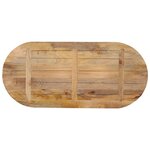 vidaXL Dessus de table 110x50x3 8 cm ovale bois massif de manguier