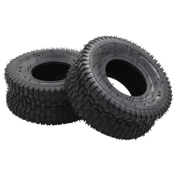vidaXL Pneus de brouette 2 Pièces 15x6.00-6 4PR Caoutchouc
