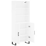 vidaXL Buffet haut Blanc 69 5x34x180 cm Bois d'ingénierie