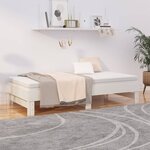 vidaXL Lit coulissant sans matelas blanc 2x(75x190) cm