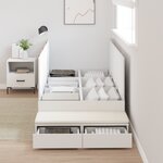 vidaXL Cadre de lit de rangement Blanc 75x190 cm