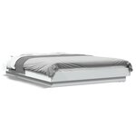 vidaXL Cadre de lit avec lumières LED sans matelas blanc 120x200 cm