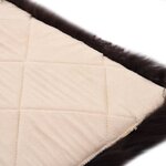 vidaXL Coussins de chaise lot de 2 Marron Peau de mouton véritable