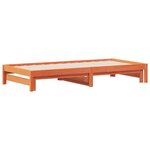 vidaXL Lit de jour avec lit gigogne cire marron 80x200 cm pin massif