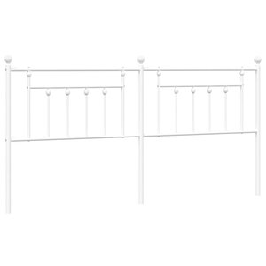 vidaXL Tête de lit métal blanc 193 cm
