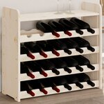 vidaXL Casier à vin et panneau supérieur 67 5x25x60 cm bois pin massif