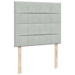 vidaXL Sommier à lattes de lit et matelas gris clair 120x190cm velours