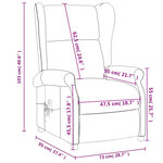vidaXL Fauteuil inclinable électrique à oreilles noir tissu