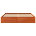 vidaXL Cadre de lit sans matelas cire marron 140x190cm bois pin massif