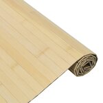 vidaXL Tapis rectangulaire naturel clair 70x200 cm bambou