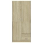 vidaXL Garde-robe Chêne sonoma 80x52x180 cm Aggloméré
