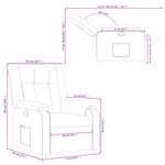 vidaXL Fauteuil inclinable Gris Similicuir